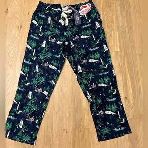 Vineyard Vines Nautical Navy Loungewear Flannel Lounge Pants Pajamas Size XL